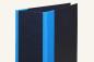 Preview: black folder with blue linen corners